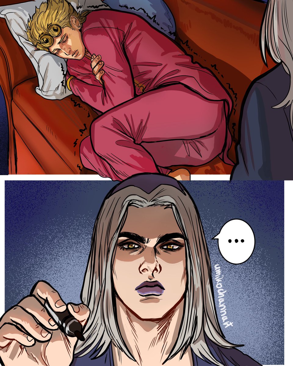 umikochannart's tweet photo. Guys, don’t be mean, he is just shy 😔 (1/2) #jojosbizarreadventure https://t.co/RwyL4Dwe9r