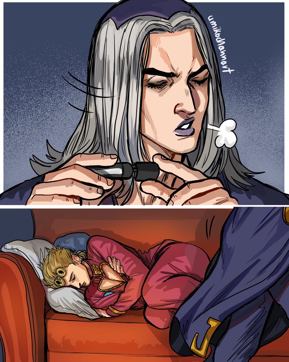 umikochannart's tweet photo. Guys, don’t be mean, he is just shy 😔 (1/2) #jojosbizarreadventure https://t.co/RwyL4Dwe9r