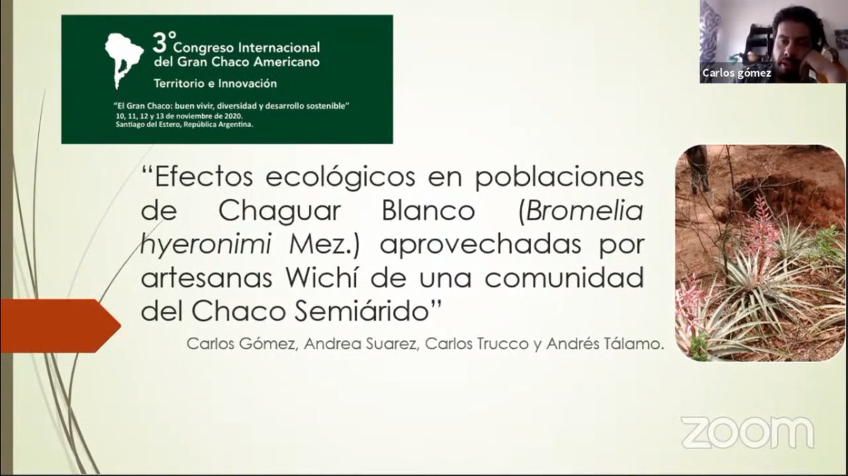 Integrantes del LEAC presentaron trabajos en el 3° Congreso Internacional del Gran Chaco Americano (10 al 13 de Noviembre 2020) 🌳🐂🌱🌾🐐🌷