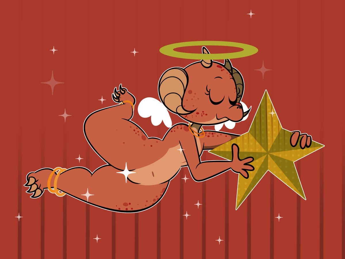 rasmusthefool's tweet photo. you can't escape christmas creep, no matter what. this however means we get angelic kobolds👼@simplifyam https://t.co/taJmmpbhG9