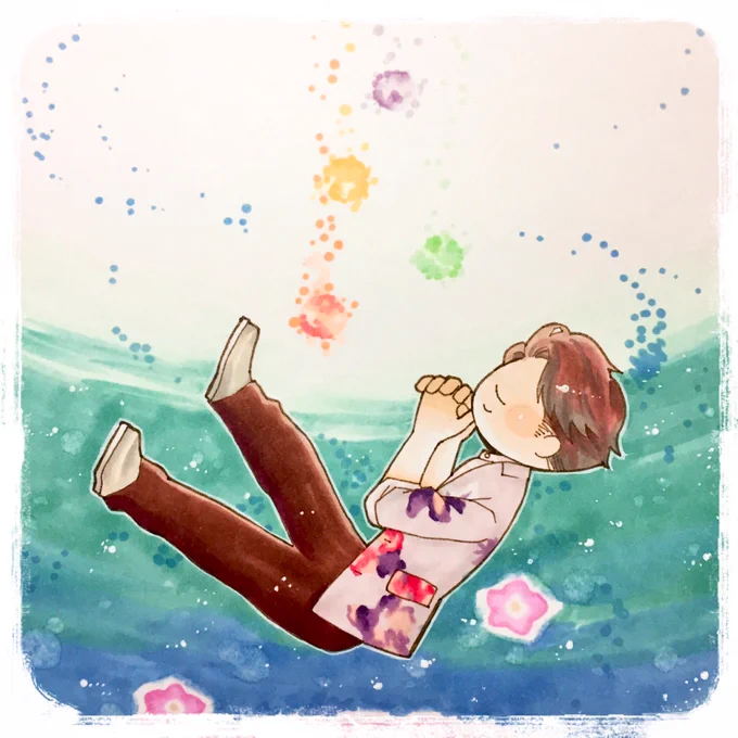 塗りが上手くいかなくてキレたので
ボツになった誕生日絵

4色の幸せを祈りつつむ
優しい人のイメージ 