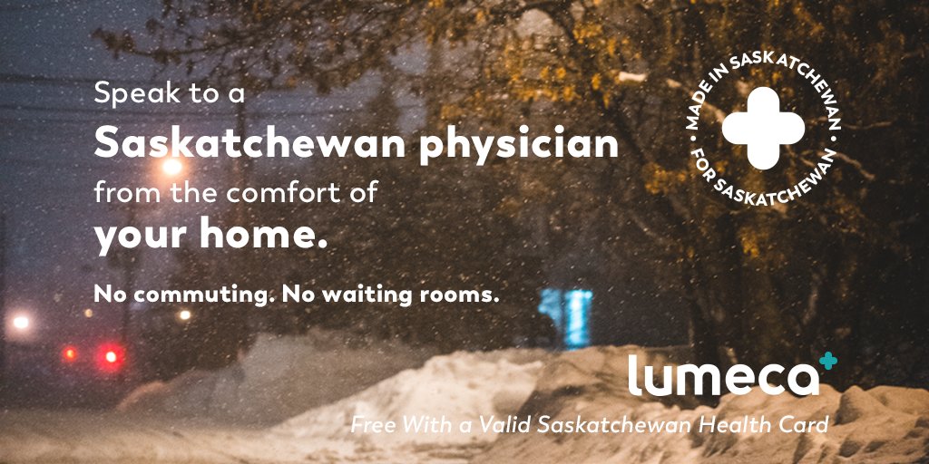 Winter is here! The last thing you want to do when you're sick is to bundle up and head to a walk-in clinic. Stay warm, stay safe, and speak to a Saskatchewan physician right away.
links.lumecaapp.com/register