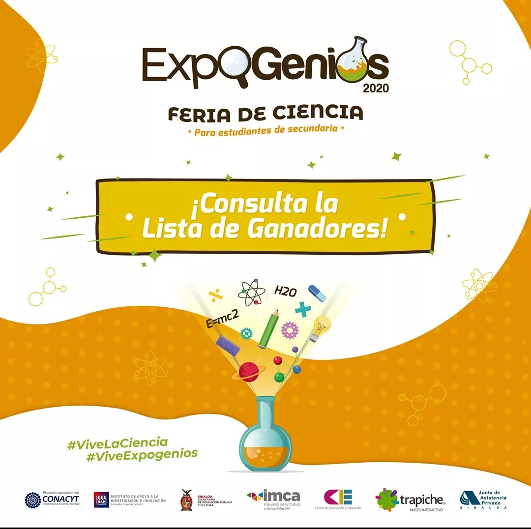 Conoce a los ganadores de la modalidad Feria de Ciencias de Expogenios 2020: expogenios.org.mx/Feria/Ganadore…

¡Felicidades a todos los proyectos ganadores por categoría! y enhorabuena a todos los participantes ☺️🔬⚗️🥰 #ViveLaCiencia