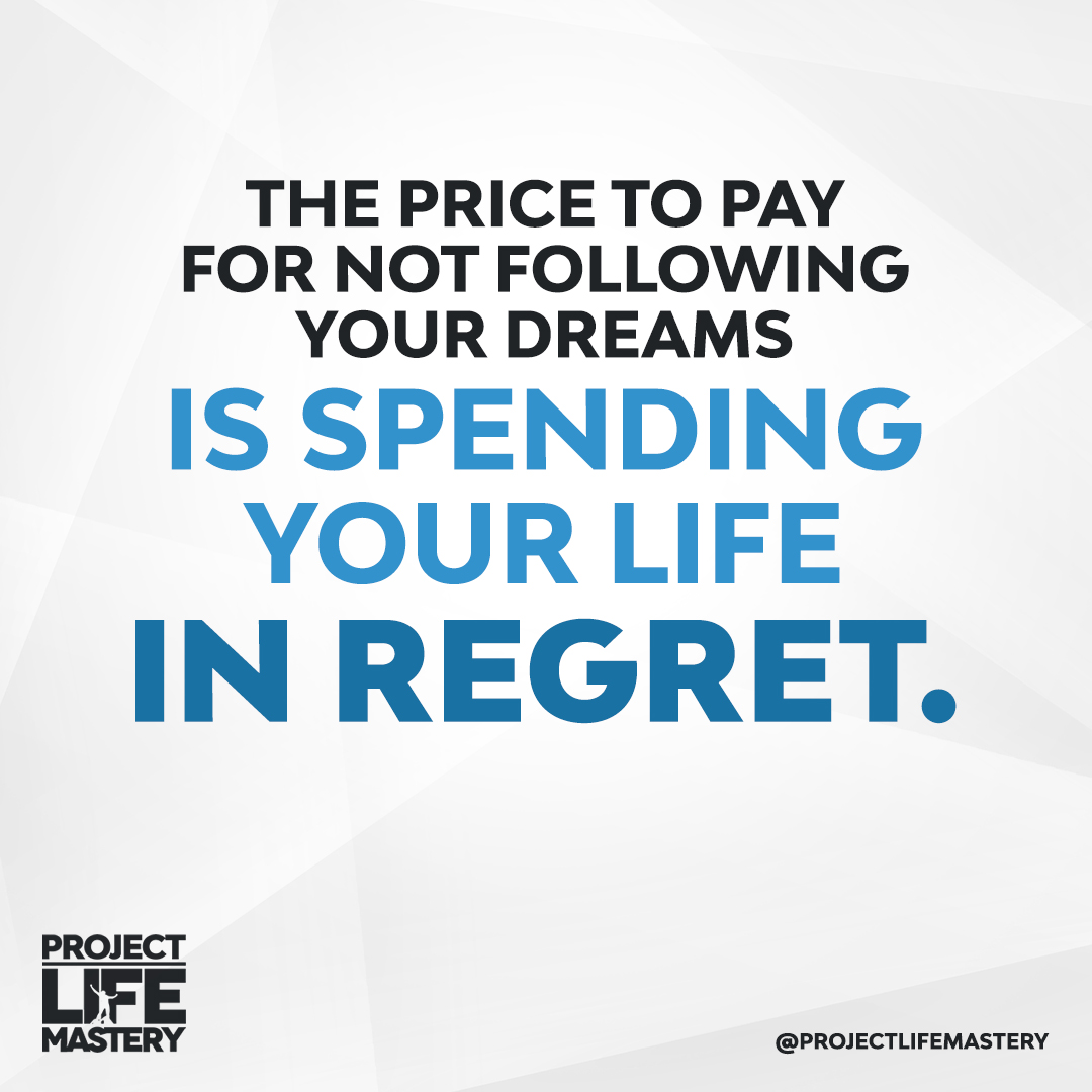 ProLifeMastery's tweet image. It is never too late to create the life of your dreams! ​😁

If you have a dream in the back of your head that you can’t let go of, you should pursue it.

The price to pay for not following your dreams is living in REGRET.