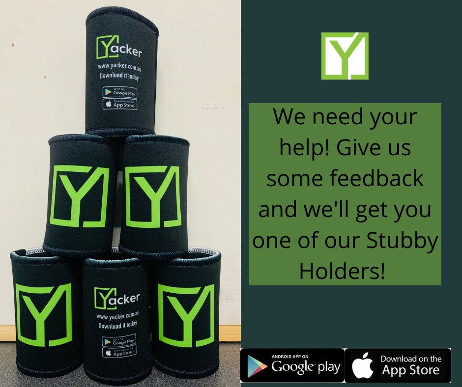 YackerApp's tweet photo. As the temps warm up we know that you will want something to keep  your beer cool! We would love to exchange one of our new stubby holders for you thoughts on the #YackerApp, what you like, what you don't or why it does/doesn't interest you! Call us! @HeathMcwhirter @em_ayliffe https://t.co/o2y6RhBJe7