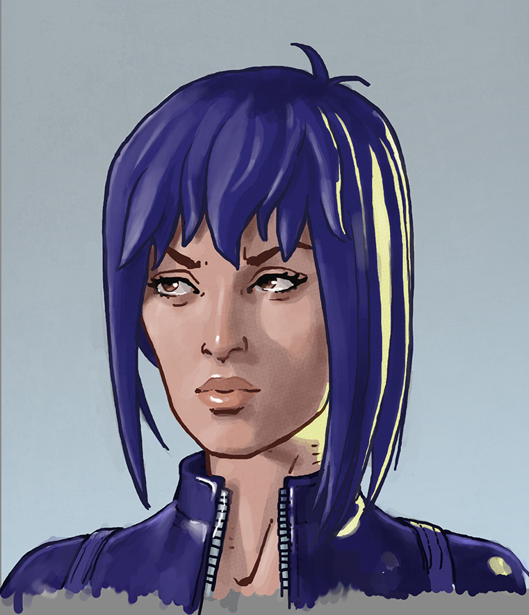 CraigPaton's tweet photo. Motoko Kusanagi sketch and some words of art related advice from my drawing session panel with @AllTheAnime  and @OneLittleApple  last weekend. Thanks to everyone who tuned in. #cloudmatsuri https://t.co/Y2LBBl1cfN