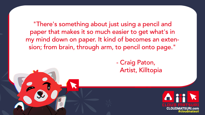 CraigPaton's tweet photo. Motoko Kusanagi sketch and some words of art related advice from my drawing session panel with @AllTheAnime  and @OneLittleApple  last weekend. Thanks to everyone who tuned in. #cloudmatsuri https://t.co/Y2LBBl1cfN
