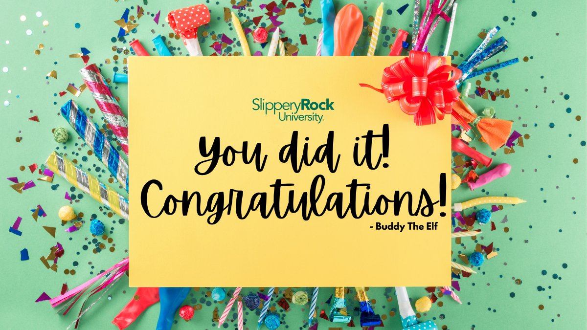 Take pride in knowing that you finished the semester strong and overcame so much.

We’re proud of you.

Time to celebrate! 🥳