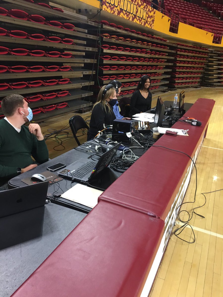 markaredaville's tweet photo. StreamTeam at first ASU women’s games of season. We’re ready! Game will start in 10 minutes. ⁦@Cronkite_ASU⁩ ⁦@ASUathletics⁩ ⁦@Pac12Network⁩ https://t.co/GBL9jA0667