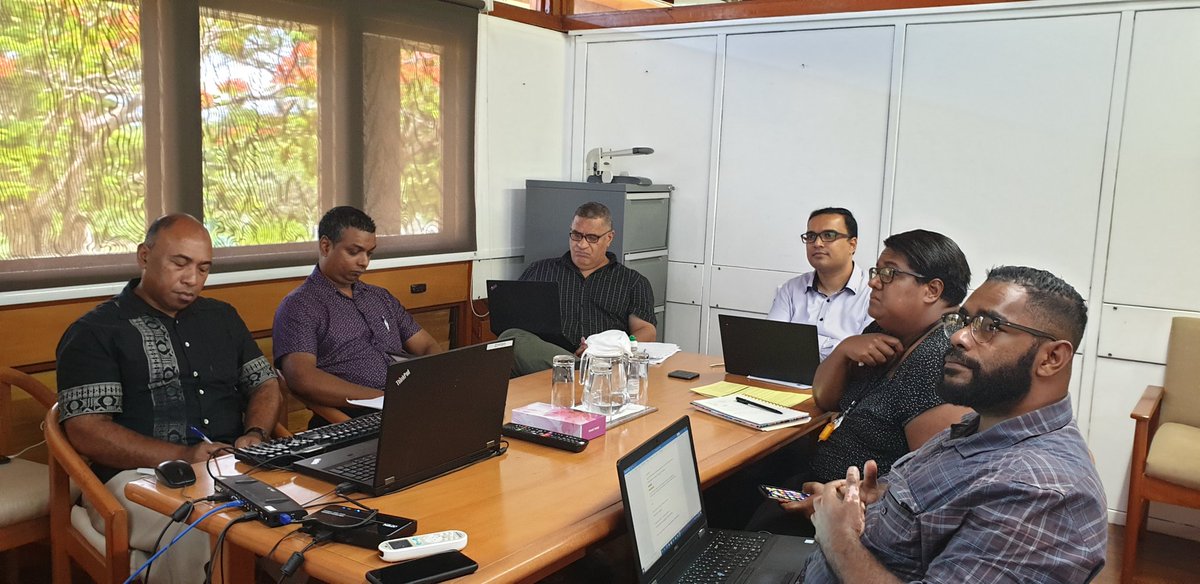 ZarakFJ's tweet photo. 7th Informal TWG on #ClimateFinance Co-Chaired by @ForumSEC & #PFTAC discussing progress of regional & multilateral agencies to improve #Pacific access to global climate funds, review of the #PEFA climate change module piloted in #Samoa & improving PFM systems for climate finance https://t.co/cajvbohNKm