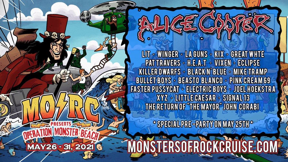 MonstersCruise's tweet photo. Thanksgiving !! We are excited to announce @WingerTheBand @heatsweden @BeastoBlanco and @Signal13Band join us on @MonstersCruise Operation Monster Beach! https://t.co/VAbJEc63D3 #monstersofrockcruise #winger #signal13 #heat #beastoblanco https://t.co/da5S52A3eG