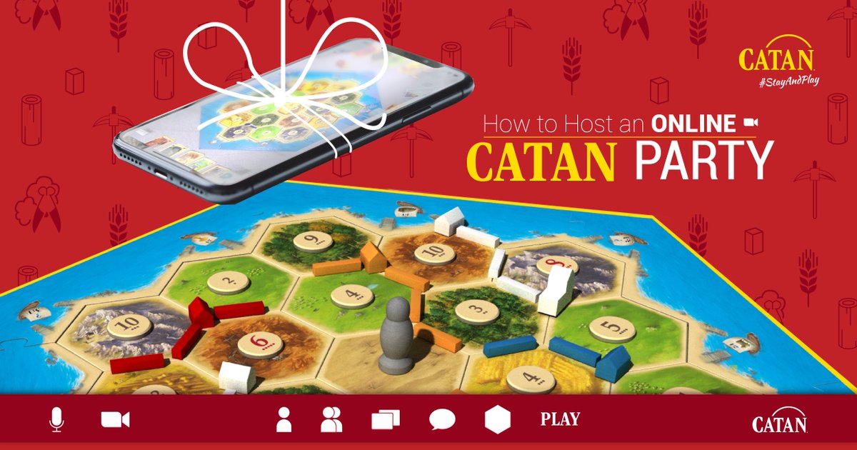 settlersofcatan's tweet photo. Staying home to help stop the spread of Covid?❤️
To make your home stay a bit more fun, we have a variety of free content including print-and-play game content, a guide to playing CATAN virtually, and more!
 https://t.co/1Y8ALkL2pf #BoardNotBored https://t.co/qaUHryHjHc