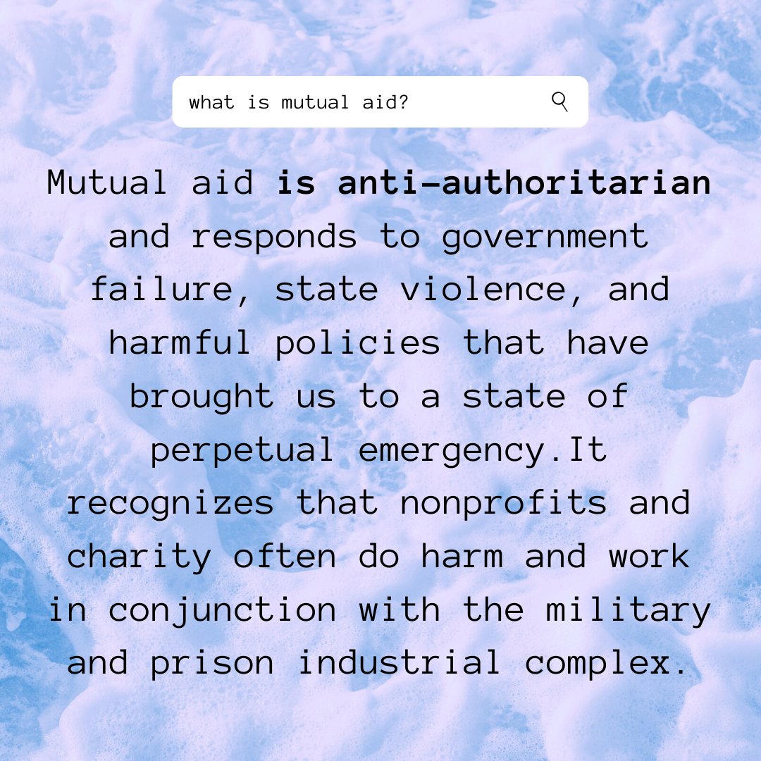 pc_pools's tweet photo. We are a mutual aid funding collective and we redistribute resources to further the efforts of other regional mutual aid organizations. Mutual aid is the work of meeting people's needs while simultaneously building movements that demand transformative change. https://t.co/VQynO9zF5v