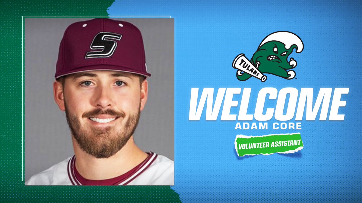 GreenWaveBSB's tweet photo. We could not be more excited to welcome @adamcore_22 to our coaching staff for the upcoming season!

Full story: https://t.co/N7Ks9MLp5h

#RollWave https://t.co/bhTZjpcbDg