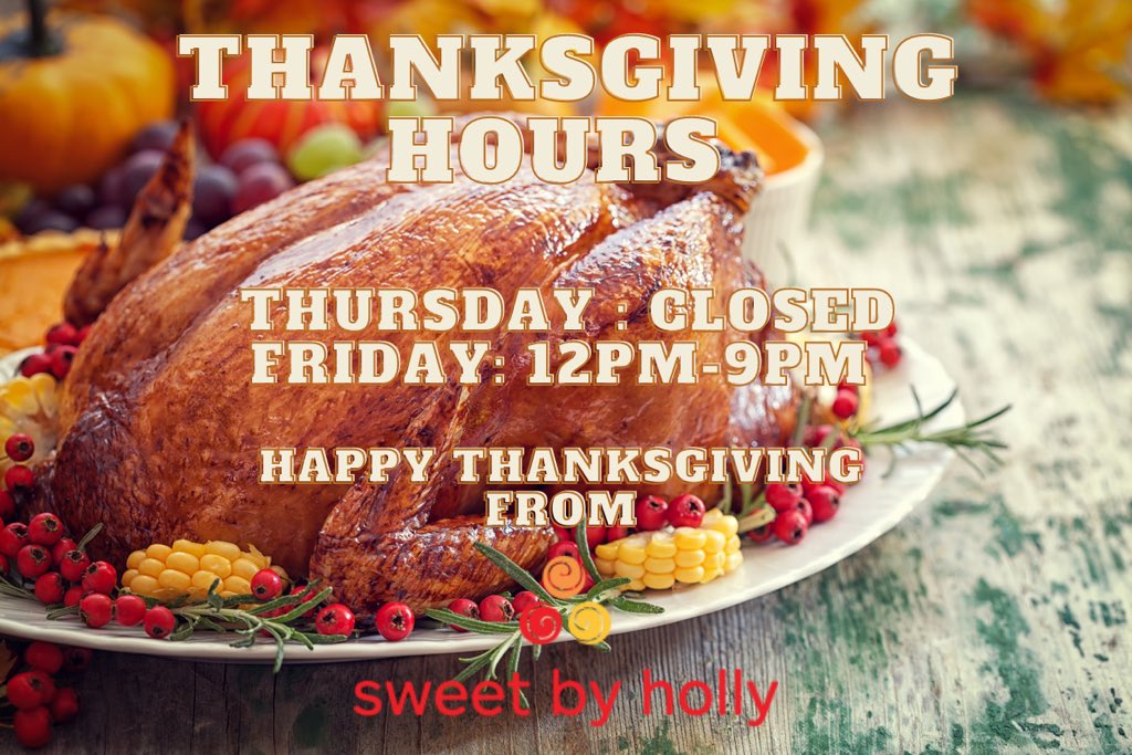 SweetByHolly's tweet photo. From Sweets we are wishing you all a happy Thanksgiving 🍁🍽🦃 
•
• We are thankful for each and everyone of you 💗 https://t.co/yBdU4JbqR4