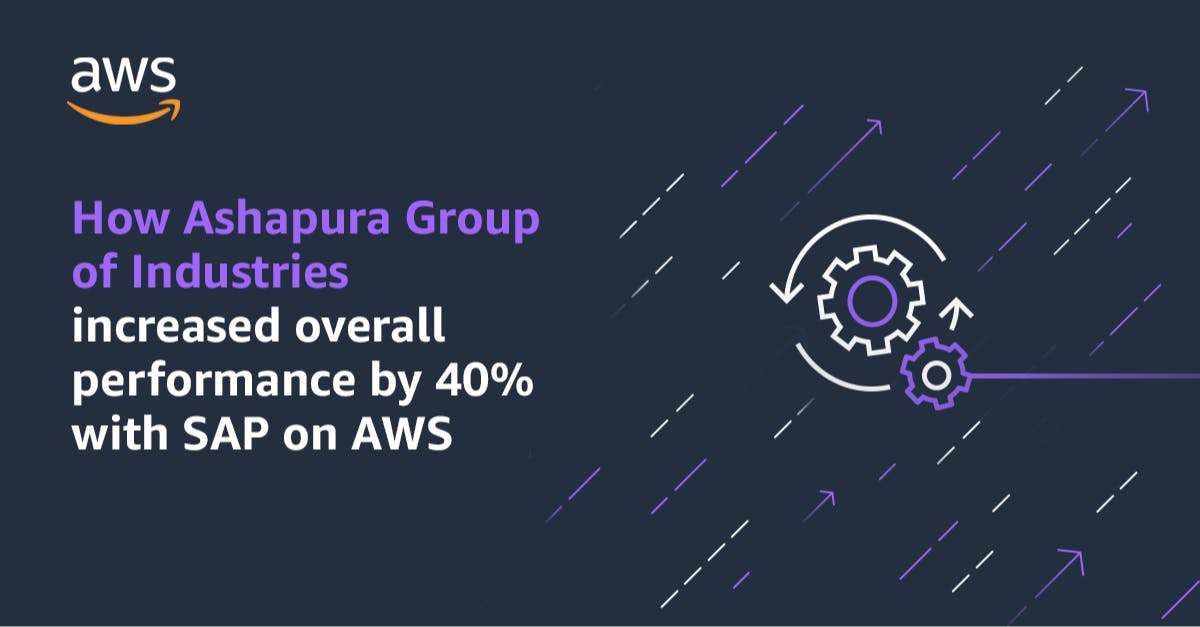 HaydnSallmann's tweet photo. Ashapura Group of Industries migrated SAP to the AWS cloud and achieved scalability that supported business expansion and increased overall performance by 40%. Watch how. #SAPonAWS https://t.co/AR5JdSZd6P https://t.co/h0qxixr7mc