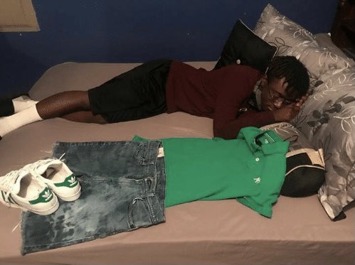 nontyphustlr's tweet photo. me getting my outfit ready tonight for bad bunny’s new album https://t.co/pVNUGOUsmQ