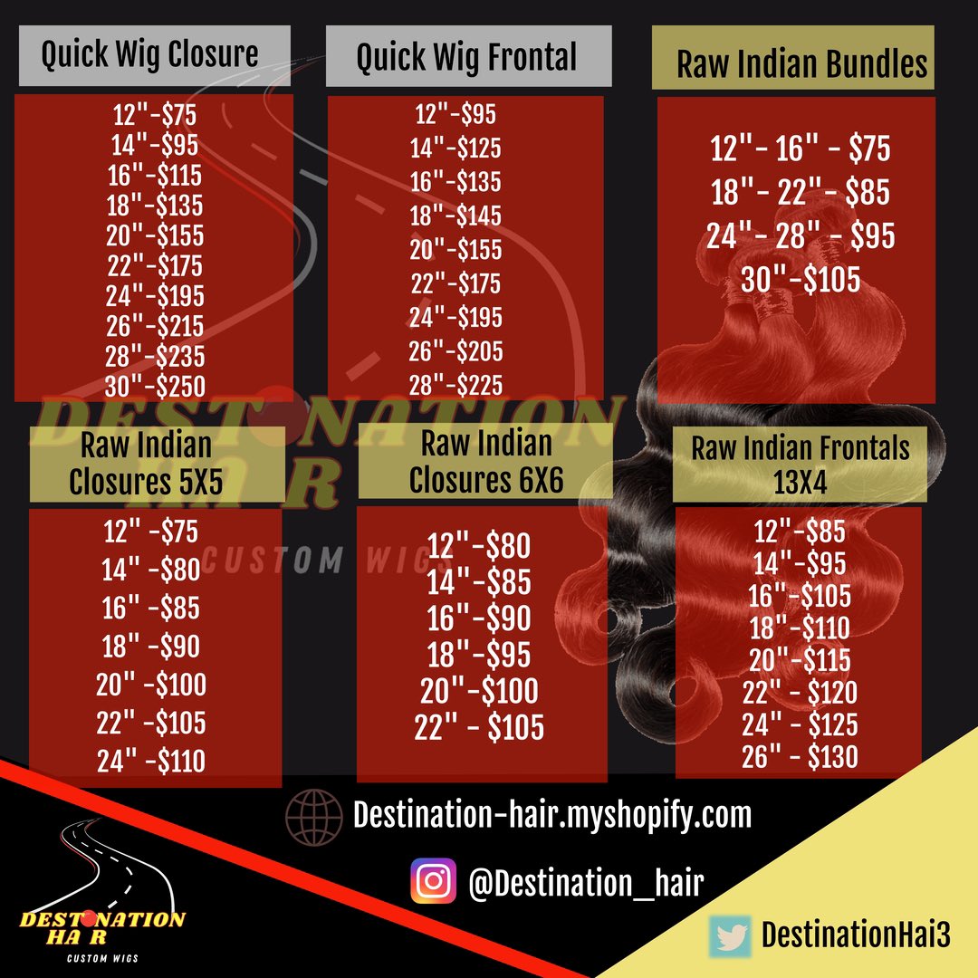 DestinationHai3's tweet photo. PRICES PRICES PRICES ‼️

•Dm us to start your order now and get 15% off! Until DEC 1st! 

•Wigs available on our site now ‼️

Its free to RT &amp; support a local business ✨ https://t.co/EhTn1njXyz