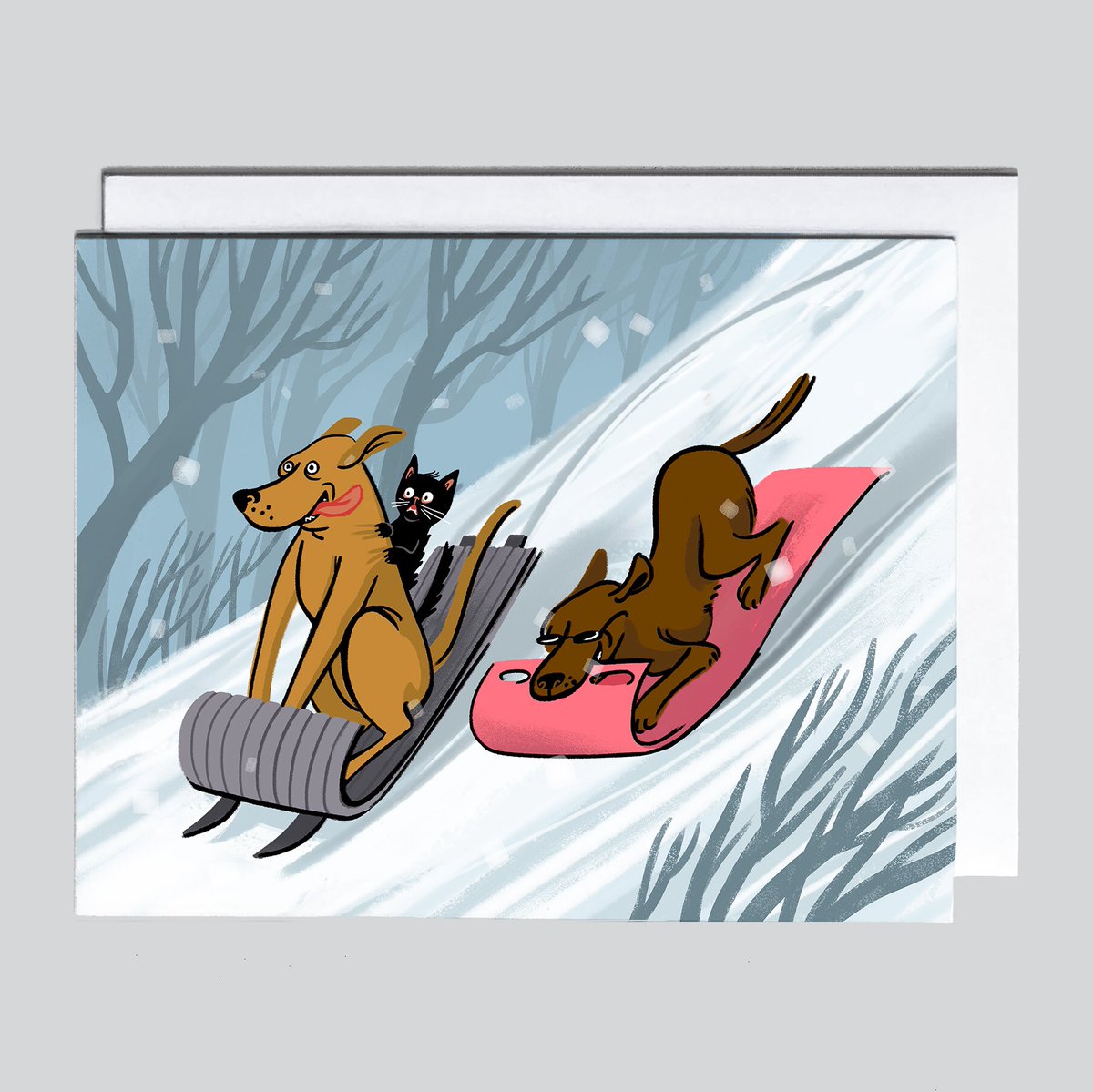 buhaolife's tweet photo. The @theroyalbison is in 2 days!!! And this card will also make a holiday reappearance. Which animal are you (I’m the cat)? 🎄#yegarts https://t.co/4fpI529HaC