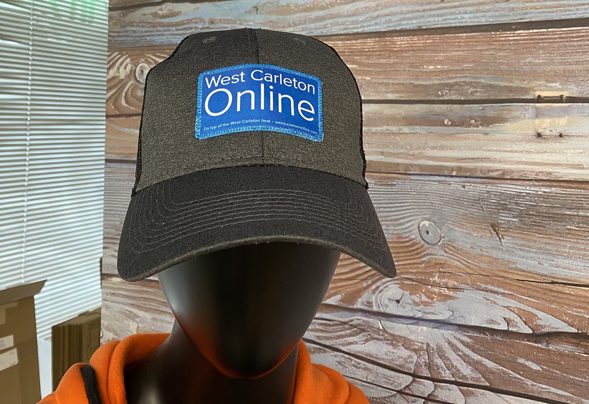WestOnline's tweet photo. We're catching the #Christmas spirit here at @WestOnline. Here's a sneak peek of something we hope to share soon with our biggest fans - our #LimitedEdition West Carleton Online hat. #ShowYouKnow with one of these bad boys starting December. Of course it's a snapback #truckerhat: https://t.co/woB3FzuPuv