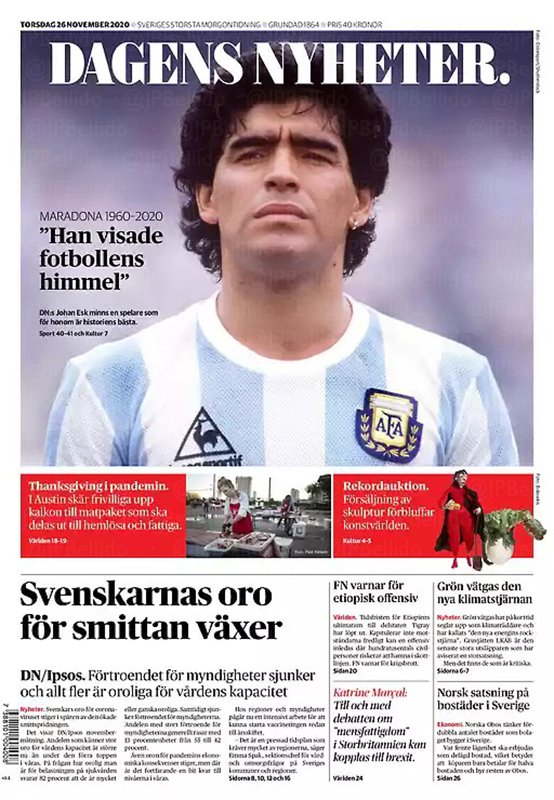 fersantise's tweet photo. Hilo de diferentes tapas de diarios por la muerte de Diego Armando Maradona https://t.co/rqBnhcIo09