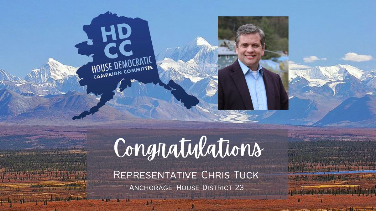 AlaskaHDCC's tweet photo. Congratulations to Representative Chris Tuck (@RepChrisTuck) on his re-election in House District 23 #akelect #akleg https://t.co/ft4zg8VMGk