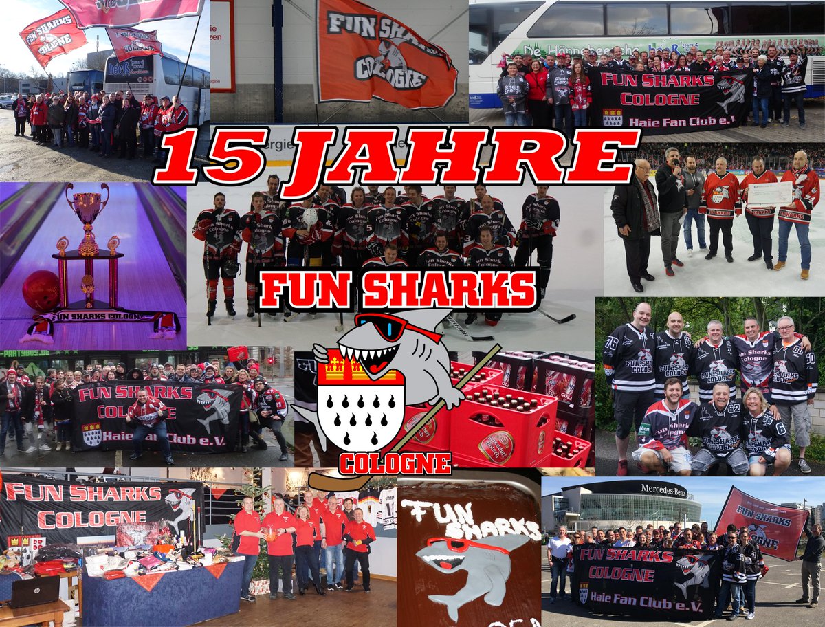 funsharks05's tweet photo. Wir werden heute 15. Jahre alt!
Wir sind noch nicht volljährig
und jetzt schon der größte Fanclub der Kölner Haie!
Es gab viele gemeinsame Auswärtsfahrten und wir haben eine Amateur Eishockey Mannschaft.
Wir haben an den Haie-Nachwuchs gespendet und vieles mehr... https://t.co/7pnDjfuLBs