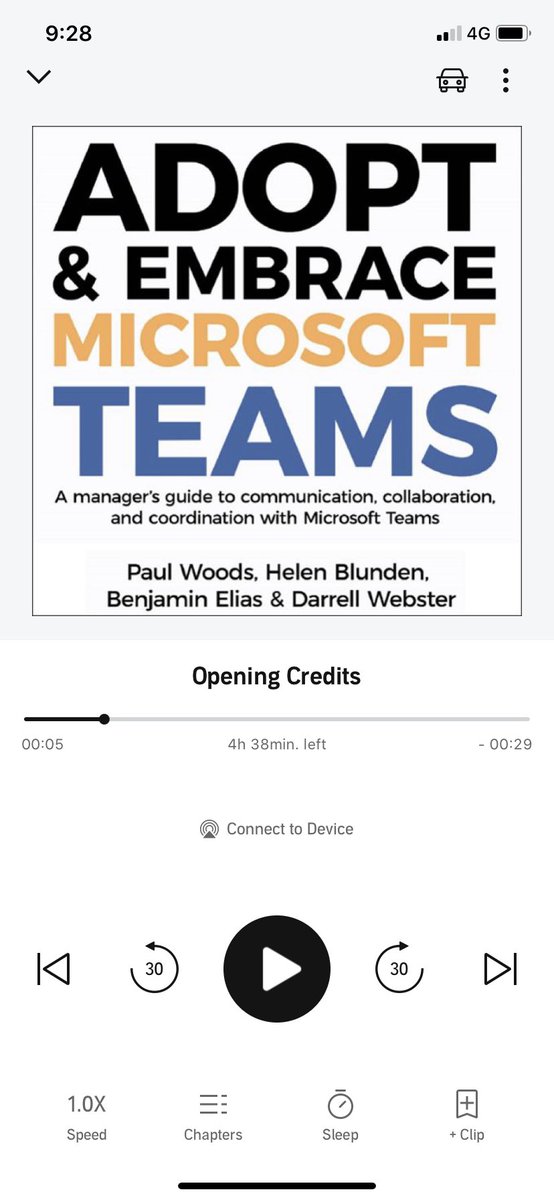 Ausbait's tweet photo. First flight for a while so back to the Audible library. 1st up is a @MicrosoftTeams Masterclass from @paulwoods &amp; the @AdoptAndEmbrace team. https://t.co/WEHBU4qhUf