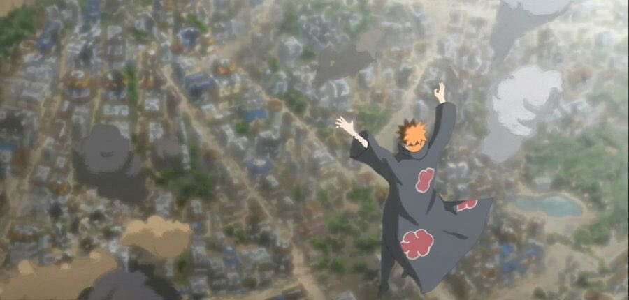 шинра тенсей коноха. 2 фильм наруто большое столкновение призрачные руины в недрах земли. коноха уничтожена. шинра тенсей коноха. взрыв конохи.