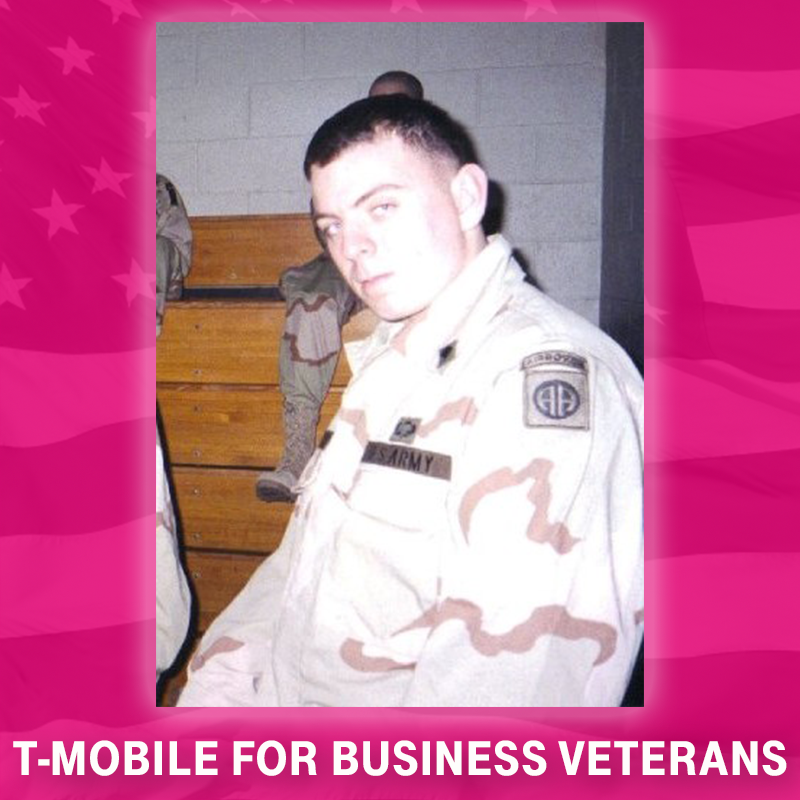 Mike_Katz's tweet photo. One of our @TMobileBusiness retail development managers served in the Army for over 4 years! Thanks for your service @peekjam, we’re so lucky to have you on the team!! https://t.co/c4Os0SbzZW
