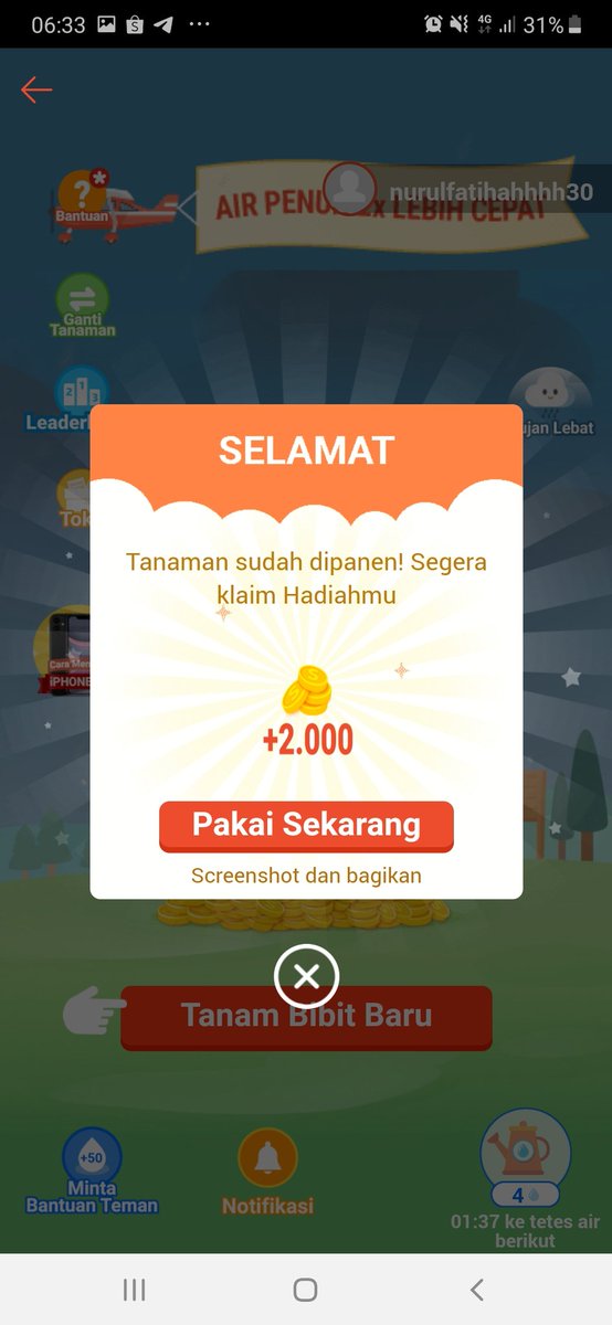 fatihahnrl's tweet photo. #SHOPEETANAM1212  26/11/2020 https://t.co/HkRRTgJiXd