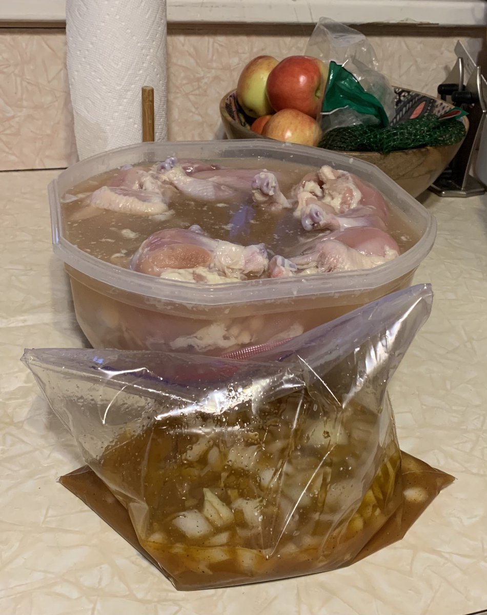 WadeCallaway's tweet photo. Cornish game hens in the brine, while the marinade on standby! Weβll see how it goes! #TinyTurkeys #BabyChickens #ThanksgivingEve https://t.co/5BFsAV90Rp