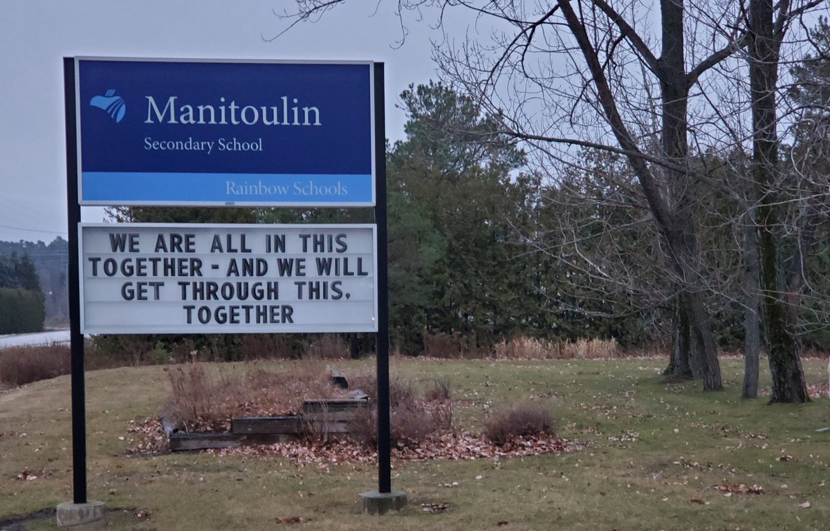 OPPAssociation's tweet photo. Our OPP Association Board of Directors have been on Manitoulin Island since the day of line of duty death of our member, Provincial Constable Marc Hovingh. The community's show of support for our officer, his family &amp; friends,  colleagues &amp; policing community is heartwarming. 1/ https://t.co/o45GeXvtwL
