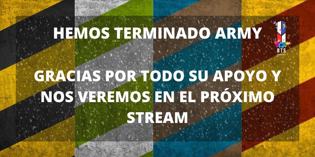 btsptystreaming's tweet photo. ¡Hemos Finalizado ARMY!🥳
Muchas Gracias a todos por haber participado del Streaming. Sigamos trabajando para subir las posiciones del viral 50 Panamá. 🥰
¡Hasta la Próxima!🤗
#FOCUSONBTSBATTLE
#BTSGRYFFINDOR_PTY
#BTSRAVENCLAW_PTY
#BTSHUFFLEPUFF_PTY
#BTSSLYTHERIN_PTY
@BTS_twt https://t.co/Z3vZJpiKRo