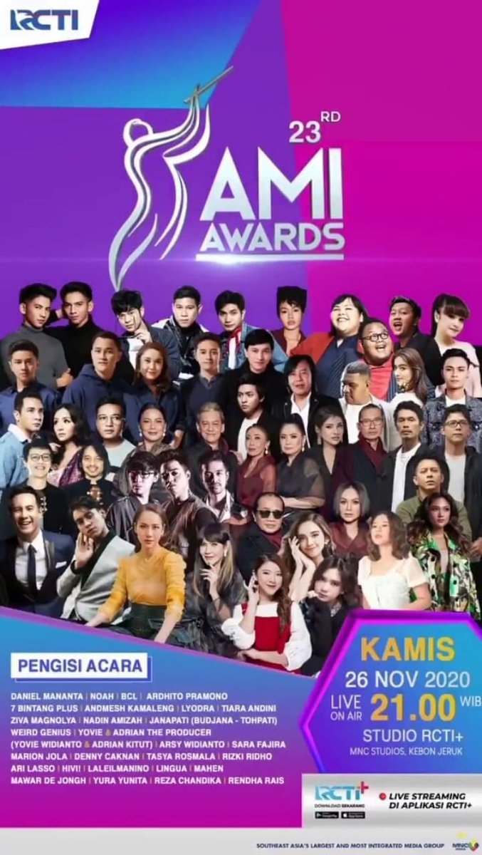 Sahabat sayang, 
Selamat Hari Kamis....

Nanti malam, live on air jam 21.00.
Ada 7 Bintang Plus. Vina Panduwinata-
Yuni Shara-Mus Mujiono-Fariz RM-
Deddy Dhukun-Ita Purnamasari-Memes-
dan saya doooong...!! Di RCTI yo....

Ketjup saiyang...

#trieutami
#7bintangplus
#amiawards2020