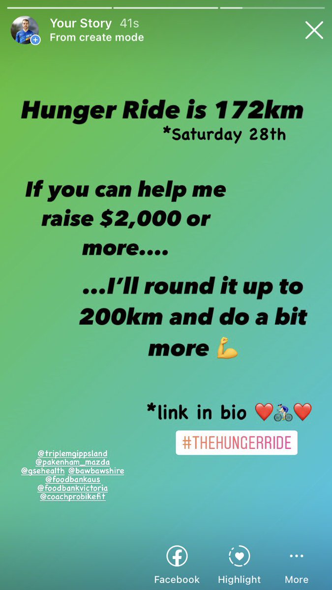 brenton_jones's tweet photo. Two days to go until The Hunger Ride for @FoodbankVic. Help me finish strong with the fundraising and I’ll ride a little further 🚴🏻‍♂️💪 
#thehungerride 

https://t.co/uo5ThjRpIL https://t.co/88DtwrvRxo