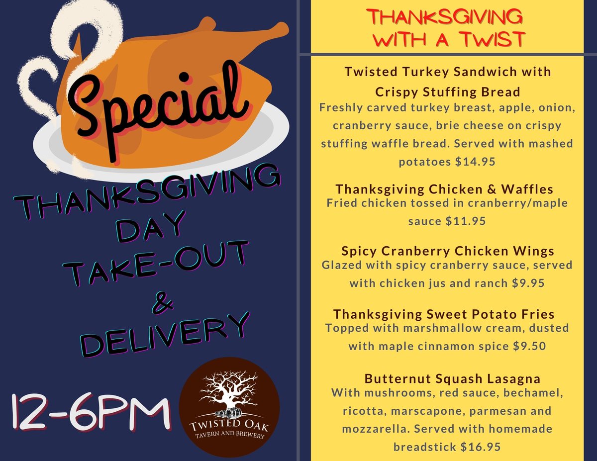 LABBrewing's tweet image. GROWLER FILL ALERT: our Agoura Hills location will be open for Takeout/Delivery from 12-6 tomorrow.  Serving Thanksgiving specials as well as our regular menu.  
Order: order.online/store/TwistedO…