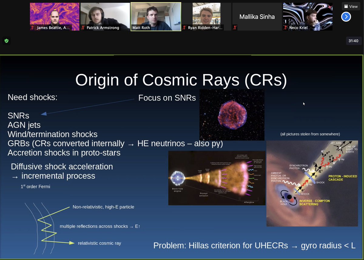 astro_magnetism's tweet photo. Now listening to Matt Roth, astrophysical particle PhD student at ANU, talk star-forming galaxies and the gamma-ray background! #MSSS2020 https://t.co/AEZxyU44BW