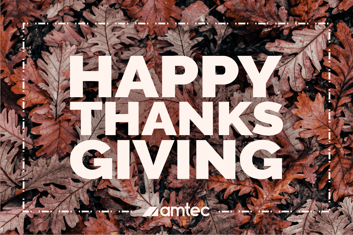 AmtecStaffing's tweet photo. From all of us at Amtec, to you and your families, we hope this Thanksgiving will be full of the warmest reflections of all there is to be thankful for. https://t.co/Q1IC8wTKgb
