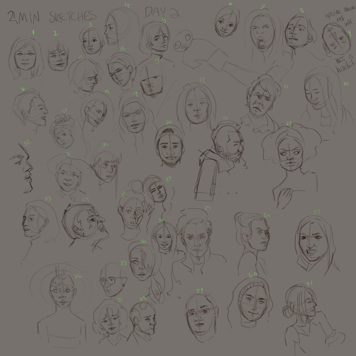 Been neglecting my fundamentals for years so I'm doing 1+ hour of 2 minute studies per day, here is my progress so far. Day 1, 2, 3 and 4 #art  #drawing