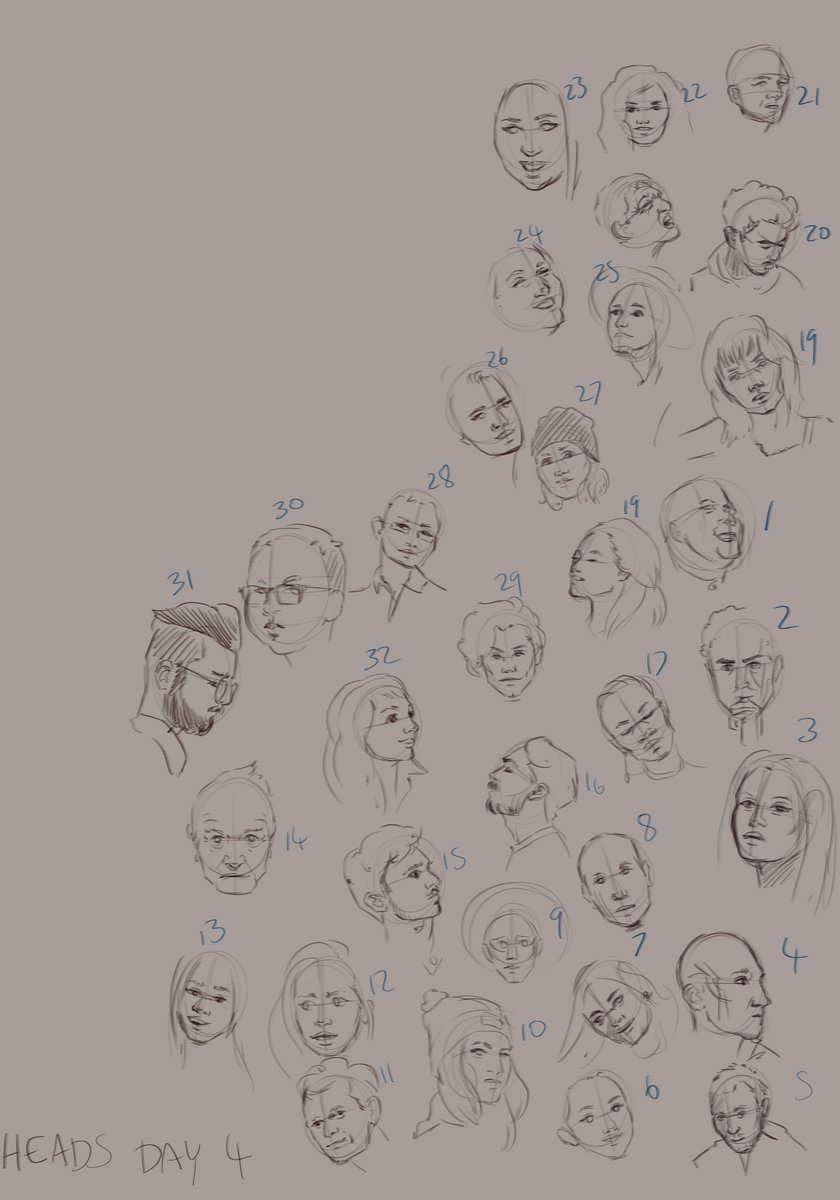 Been neglecting my fundamentals for years so I'm doing 1+ hour of 2 minute studies per day, here is my progress so far. Day 1, 2, 3 and 4 #art  #drawing