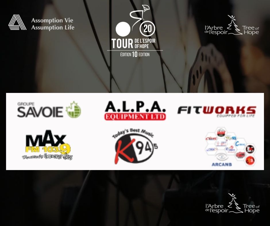 Arbrespoir's tweet photo. We would like to thank our presenting sponsor, @AssumptionLife. Your generosity is touching many lives for the better.

A huge thank you to our sponsors / partners:
Groupe Savoie Inc. • ALPA Equipment Ltd. • Fitworks • MAX 103.9 FM Moncton • Today's Best Music K945 • Arcanb https://t.co/knCjikjQX8