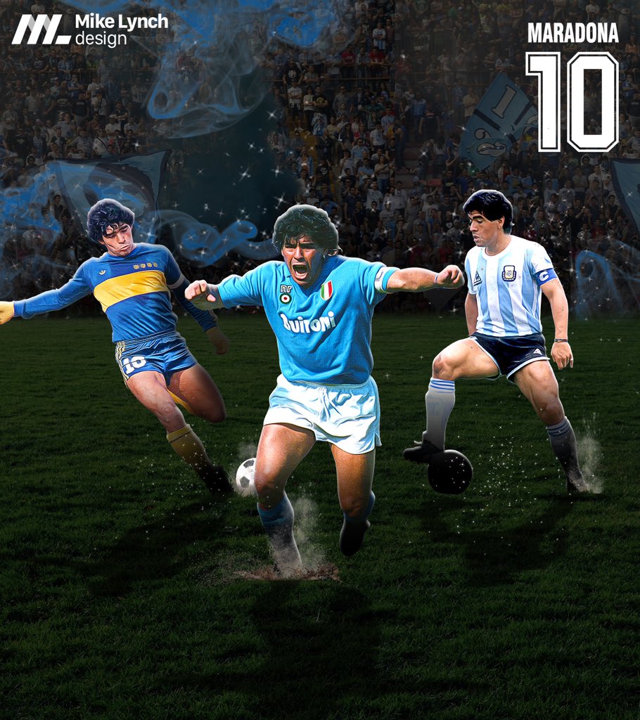 mikelynchdesign's tweet image. #RIPMaradona greatest of all time