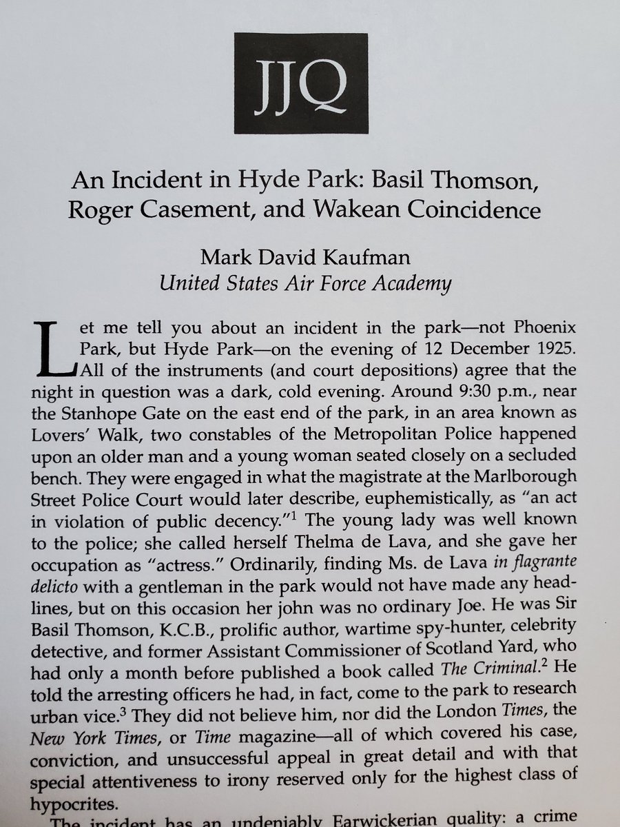 Mark_D_Kaufman's tweet photo. Thrilled to finally see this in print! Now playing at a Project Muse near you! #RogerCasement #BasilThomson #JamesJoyce #FinnegansWake https://t.co/MqWVi5hcI7