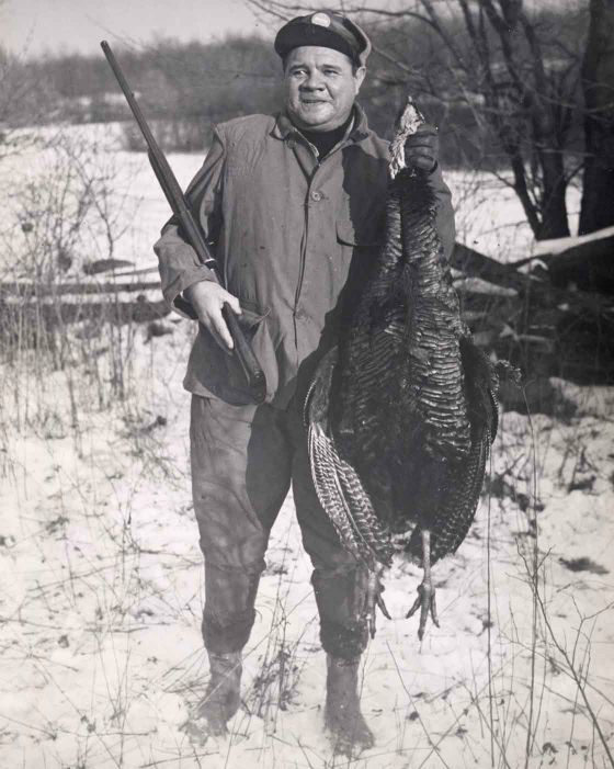 Babe Ruth turkey hunting. #HappyThanksgiving