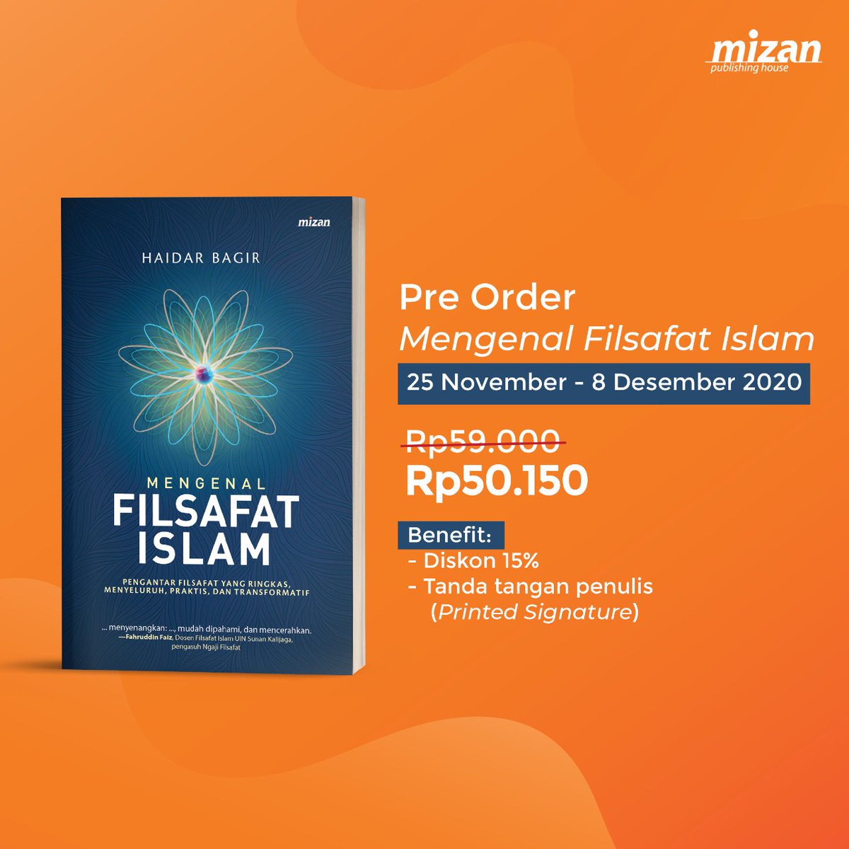 BukuWanita's tweet photo. #PromoBW Pre Order #MengenalFilsafatIslam disc 15%

Order disini 👉 https://t.co/AoCA8qIM3H 

@PenerbitMizan 
@mizanmediautama https://t.co/yygopQTB7J