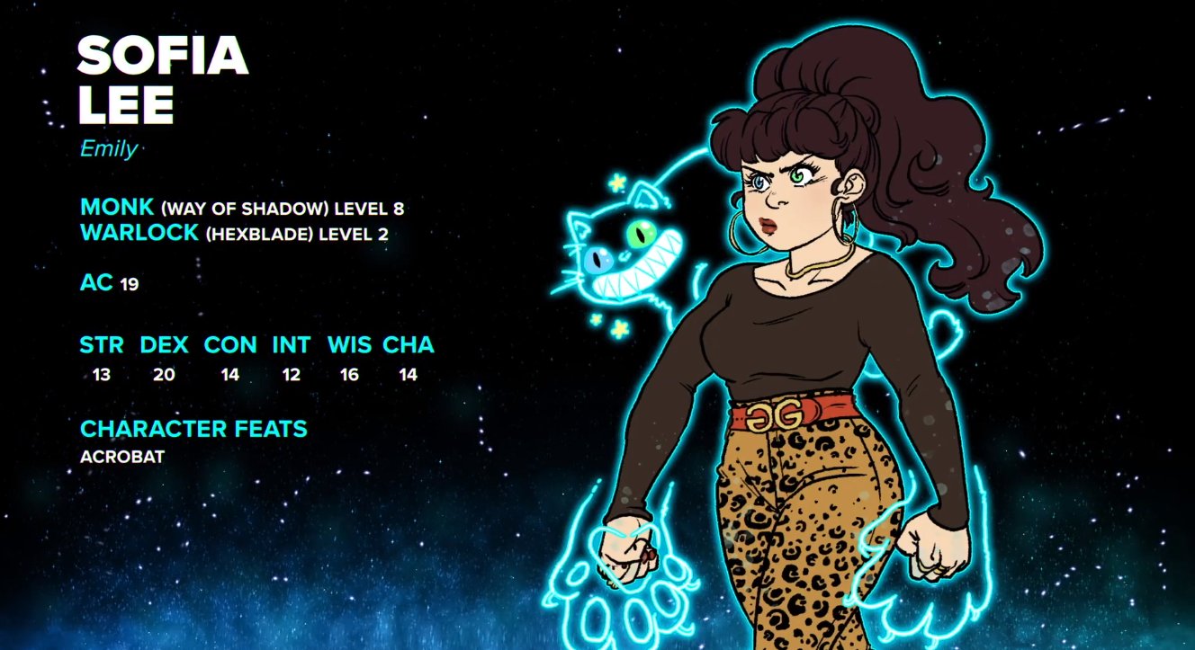 Dimension 20 🎲 on Twitter "Starting levels, classes, and stats for Sofia, Ricky, and Iga! 