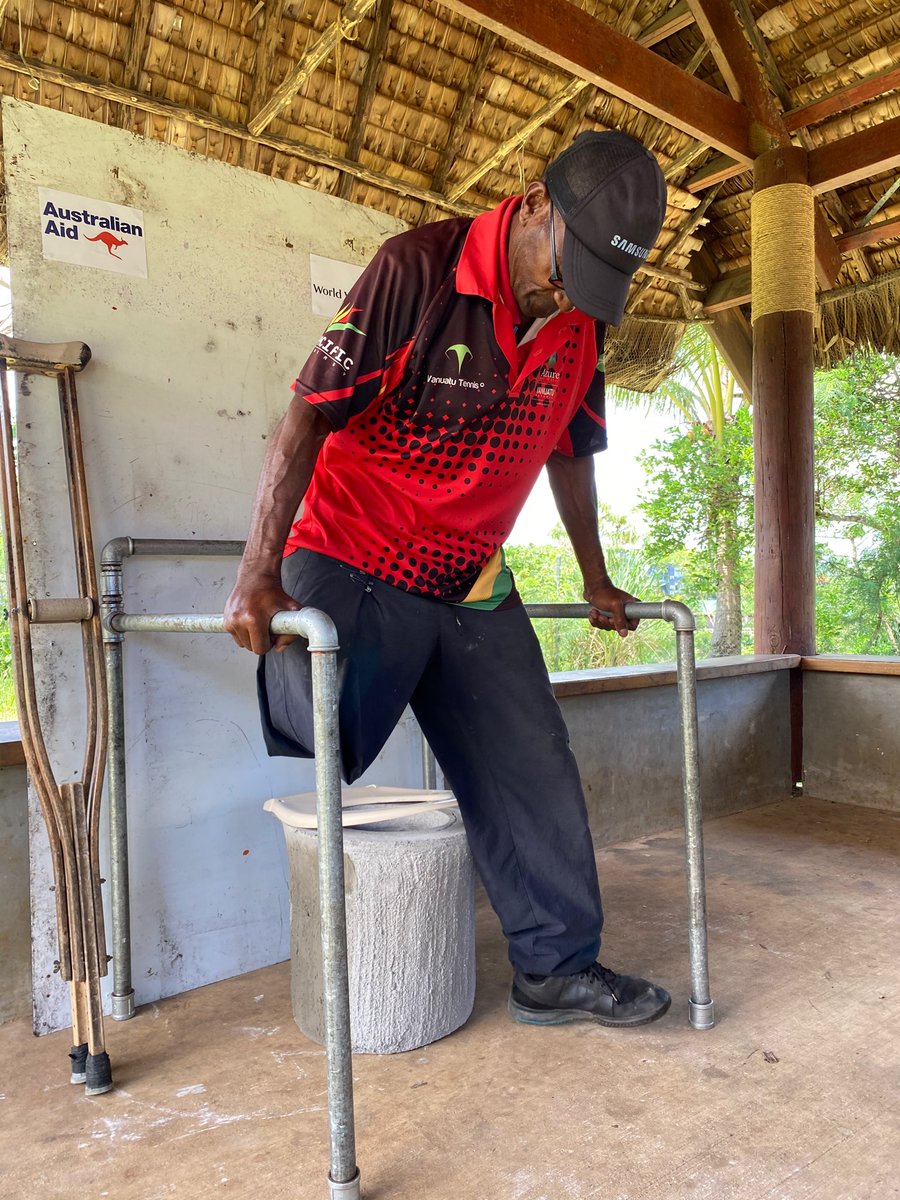 World Vision is working with people with disabilities to test out this pilot sturdy metal frame for inclusive toilets.
#disabilityday
<a href="/_waterforwomen/">Water for Women</a> <a href="/dfat/">Department of Foreign Affairs and Trade 🇦🇺</a>