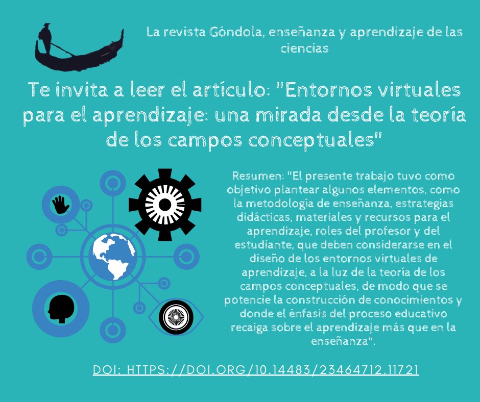 EnsApr's tweet photo. 📝Para estos tiempos en que la #virtualidad es fundamental en la educación, los invitamos a leer el artículo: "Entornos virtuales para el #aprendizaje: una mirada desde la teoría de los campos conceptuales".

DOI: 
https://t.co/hBecmKqw2U

#enseñanza
#educacionvirtual https://t.co/DTYV6SIUz4