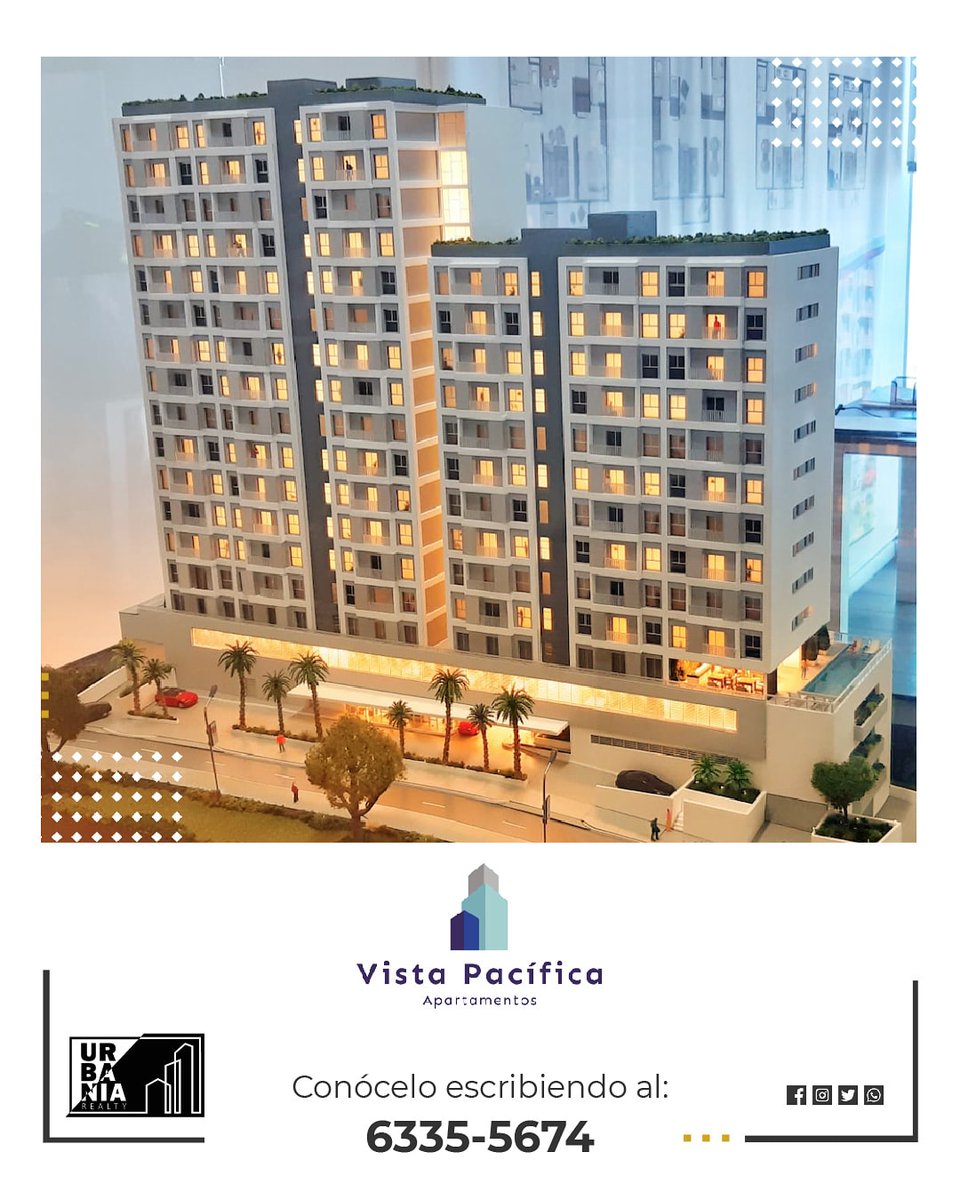 Hace pocos días nuestro equipo de ejecutivas tuvo la oportunidad de visitar las oficinas de Vista Pacífica, dónde se puede apreciar la espectacular maqueta de este maravilloso proyecto de apartamentos, perfectamente 📍en la 12 de Octubre.